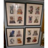 4 framed animal themed pictures