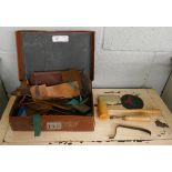 Leathersmiths case and contents