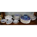 Collection of blue white china