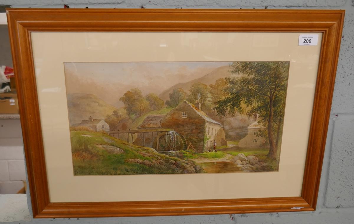 Watercolour - Rural scene signed W Reeves - Approx image size: 45cm x 24cm