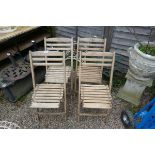 Set of 4 folding garden chairs