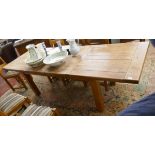 Extending oak kitchen table - Approx L: 260cm W: 90cm H: 76cm