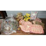 Collection of Liberty items to include Merrythought and Harrods teddy bears
