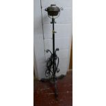 Wrought iron adjustable lamp