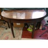 Mahogany demi lune table