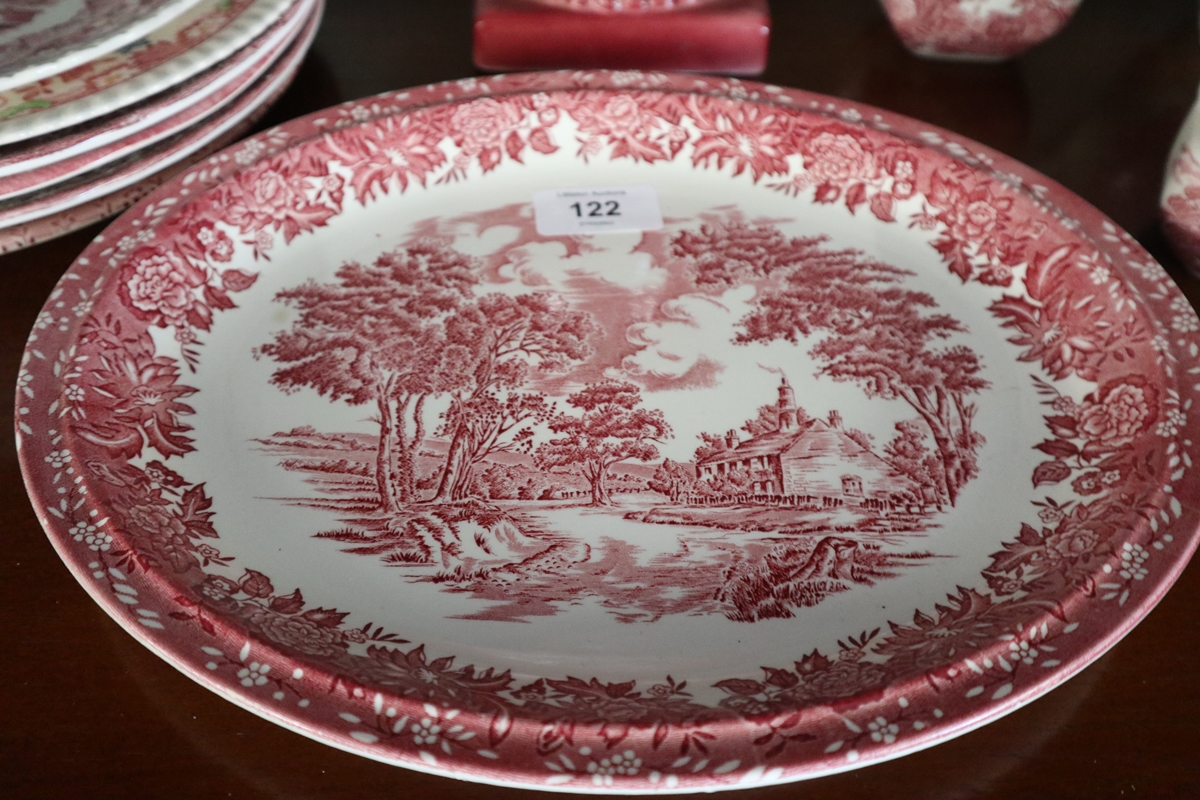 Collection of red and white china - Bild 4 aus 5