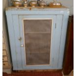 19thC painted pine larder cupboard - Approx W: 92cm D: 40cm H: 116cm