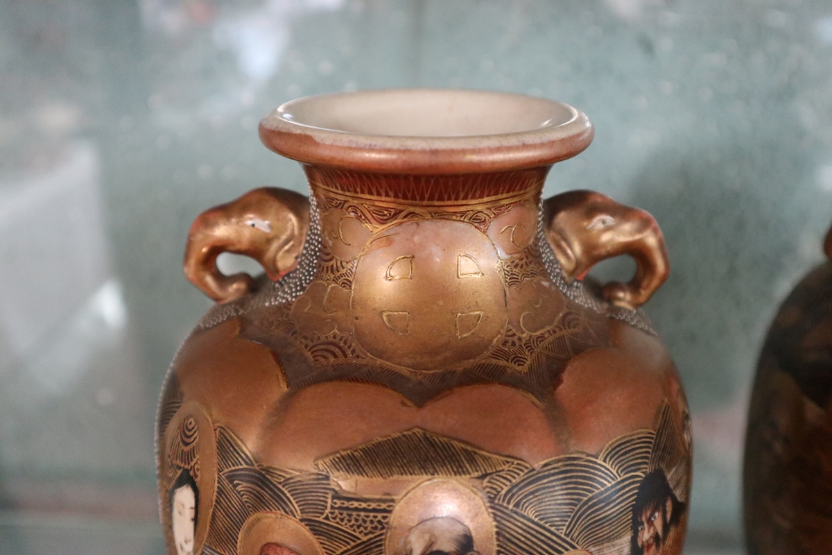 Pair of Satsuma vases - Approx H: 25cm - Bild 4 aus 6