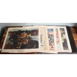 Vintage portfolio of large colourful prints