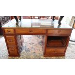 Oriental themed desk - Approx W: 148cm D: 76cm H: 80cm