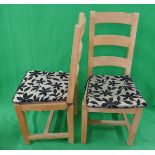 Set of 6 good quality oak dining chairs
