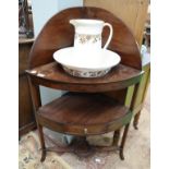 Mahogany wash stand with jug and bowl