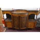 Edwardian inlaid rosewood cabinet - Approx W: 152cm D: 45cm H: 105cm