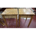 Pair of burr walnut occasional tables - Approx W: 46cm D: 46cm H: 60cm