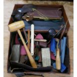 P.O.W. leathersmiths case and contents