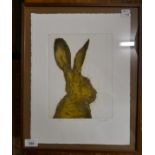 Sonie Rollo signed L/E etching "Hare Brained" 27/160