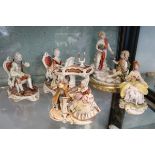 Collection of figurines to include Capodimonte