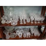 Collection of crystal and glass