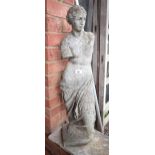 Stone statue of nude - Approx height: 86cm