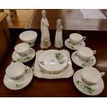 Collection of ceramics to include Royal Stafford part tea service and 2 figurines