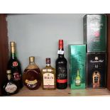 Collection of booze to include Dimple, Bell's etc