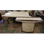 Marble effect dining table with console table - Approx L: 180cm W: 100cm H: 75cm