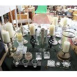 Large collection of candlesticks
