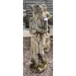 Large stone statue of lady - Approx height: 121cm