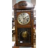 1920's Art Deco wall clock with Westminster chimes