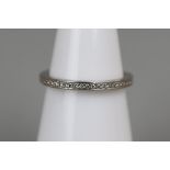 Platinum & diamond half hoop eternity ring - Size I