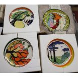 Best Loved Landscapes of Clarice Cliff set of 4 by Wedgwood