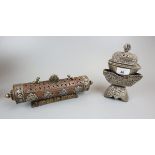 2 19thC incense burners