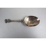 Early hallmarked silver spoon Chester A/F - Approx weight 46g