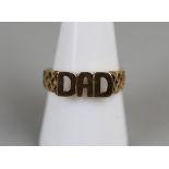 Gold ring - Dad - Approx size R