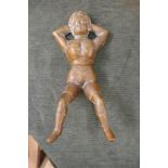 Brass boot lifter in the form of a woman