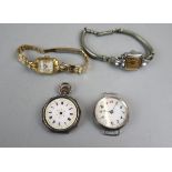 Collection of watches to include silver examples