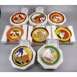 The world of Clarice Cliff set of 8 plates by Wedgewood