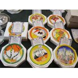 Living Landscapes of Clarice Cliff complete set of 8 plates by Wedgwood