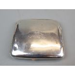 Hallmarked silver cigarette case - Approx weight 93g