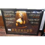 Framed Bronson film poster signed by Charles Bronson - IS: 100cm x 74cm