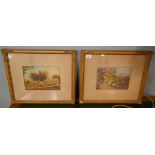 2 framed watercolours