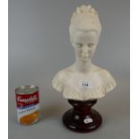 Ceramic bust of maiden - Height 33cm