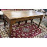 Early fruitwood refectory table - L: 187cm W: 77cm H: 76cm