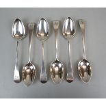 Set of 6 hallmarked silver teaspoons - Approx weight 80g