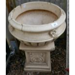 Stone Pedestal planter - Height 66cm