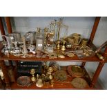 Collection of metalware mostly brass