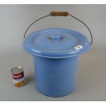 French blue enamel bucket