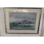 Watercolour Stormy Seascape by Frederick Donald Blake