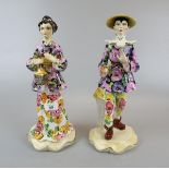 Pair of Oriental figurines - Height 36cm