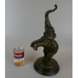 Large contemporary bronze figure of an elephant - Height 38cm